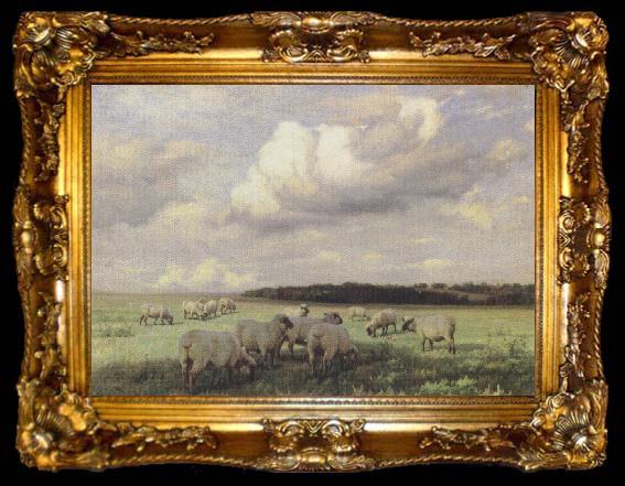 framed  wright barker Upland Pastures (mk37), ta009-2